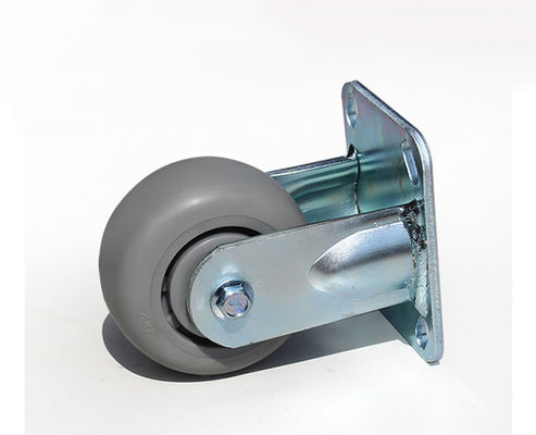 4-inch heavy-duty high elasticity rubber silent directional wheel flat handcart industrial caster 7104-56