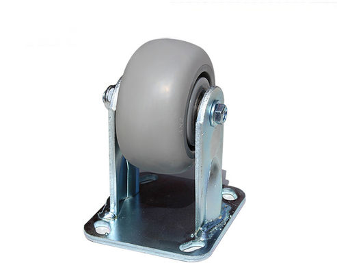 4-inch heavy-duty high elasticity rubber silent directional wheel flat handcart industrial caster 7104-56