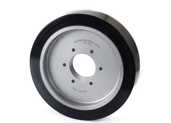 AGV polyurethane drive wheel six hole flange steel core wheel hub rubber wheel AGV200 * 50mm
