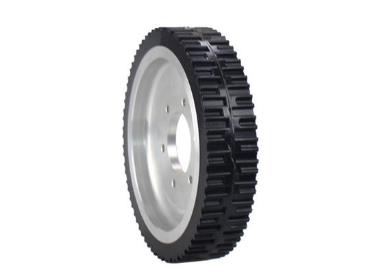 AGV polyurethane drive wheel flange aluminum core hub with pattern 185 * 40mm