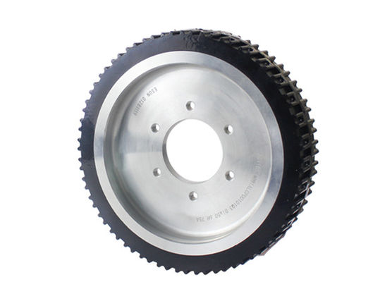 AGV polyurethane drive wheel flange aluminum core hub with pattern 185 * 40mm