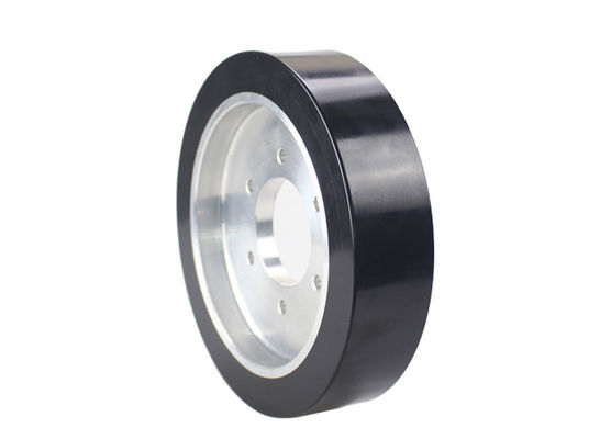 AGV polyurethane drive wheel six hole flange aluminum core wheel hub wrapped with rubber wheel 180 * 40mm