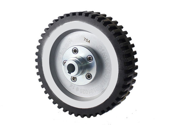 AGV polyurethane drive wheel keyway steel core hub with pattern 165 * 40mm