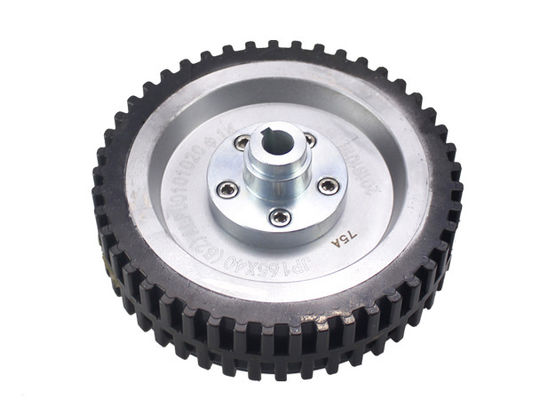 AGV polyurethane drive wheel keyway steel core hub with pattern 165 * 40mm