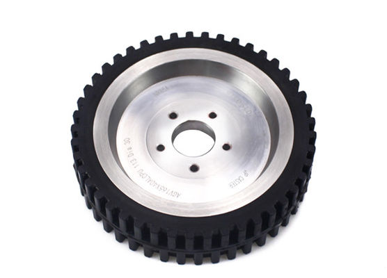 AGV polyurethane drive wheel five hole flange aluminum core wheel hub cross straight stripe pattern AGV165 * 40mm