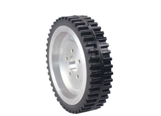 AGV polyurethane drive wheel five hole flange aluminum core wheel hub cross straight stripe pattern AGV165 * 40mm