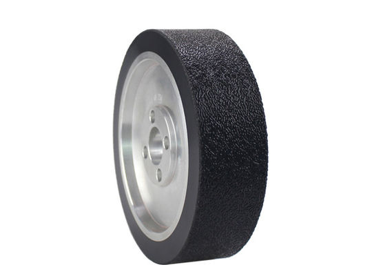 AGV polyurethane drive wheel flange aluminum core wheel hub tiger skin pattern 152 * 45mm