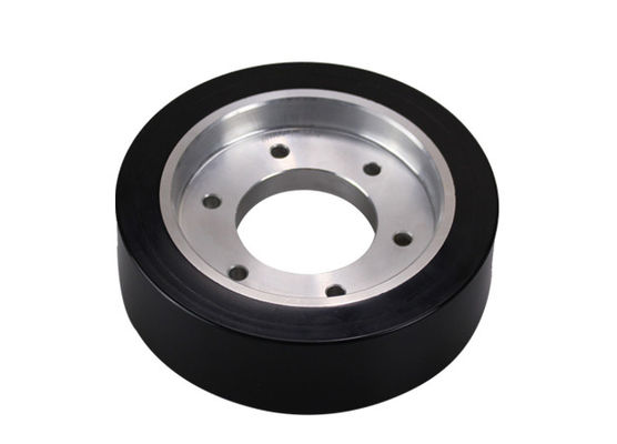 AGV polyurethane drive wheel flange aluminum core wheel hub coated wheel 152 * 40mm