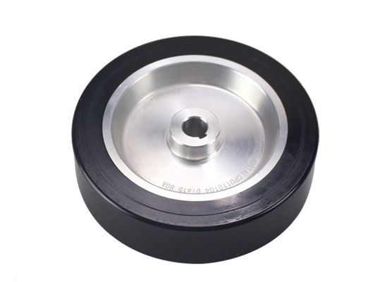 AGV polyurethane drive wheel keyway aluminum core wheel hub coated wheel 152 * 40mm