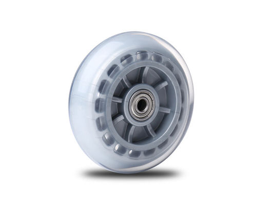 3-inch chrome plated lightweight 50kg polyurethane medical transparent silent screw universal casters 3733-76
