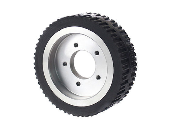 AGV polyurethane drive wheel flange aluminum core hub with pattern 125 * 38mm