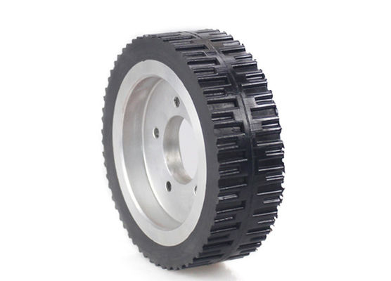 AGV polyurethane drive wheel flange aluminum core hub with pattern 125 * 38mm
