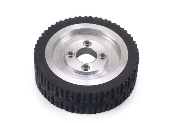 AGV polyurethane drive wheel four hole flange aluminum core hub with pattern 125 * 38mm