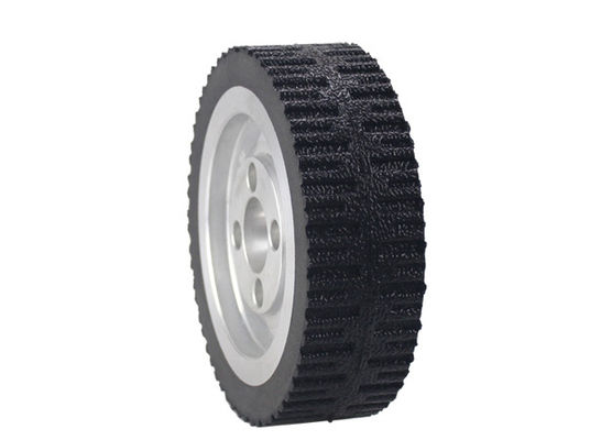 AGV polyurethane drive wheel four hole flange aluminum core hub with pattern 125 * 38mm