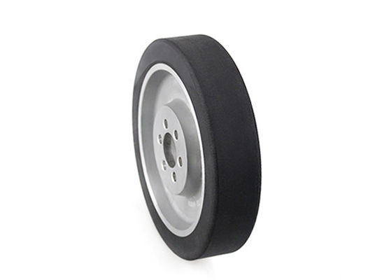 AGV polyurethane drive wheel flange steel core hub with pattern 125 * 38mm