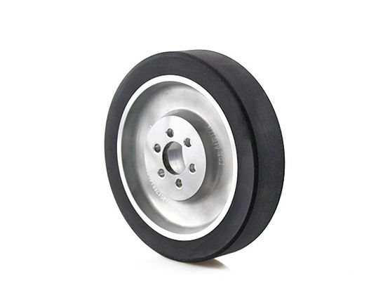 AGV polyurethane drive wheel flange steel core hub with pattern 125 * 38mm