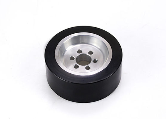 AGV polyurethane drive wheel six hole flange aluminum core wheel hub wrapped with rubber wheel 100 * 50mm