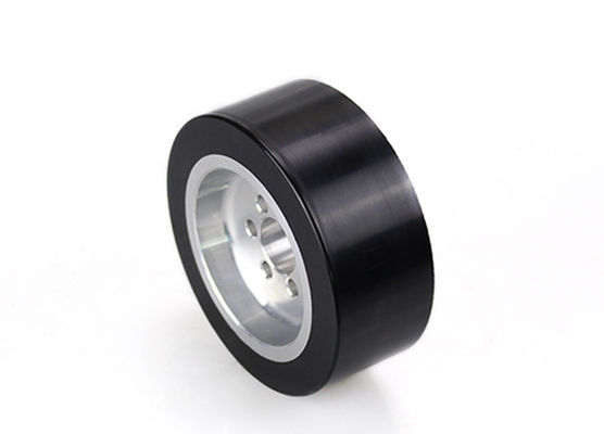AGV polyurethane drive wheel six hole flange aluminum core wheel hub wrapped with rubber wheel 100 * 50mm