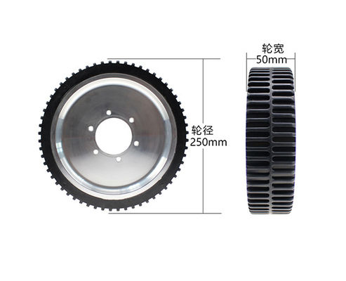 Electric fork wheel AGV drive wheel Intelligent mobile car wheel 10 inch flange rubber wheel 250 * 50mm