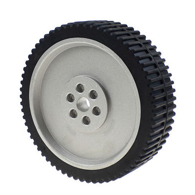Anti slip robot rubber tire AGV drive wheel wrapped rubber walking wheel 6-inch intelligent car wheel 150 * 45mm