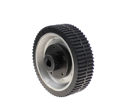 Non standard active wheel intelligent forklift walking wheel AGV driving wheel 6-inch aluminum core rubber casters 150 * 45mm
