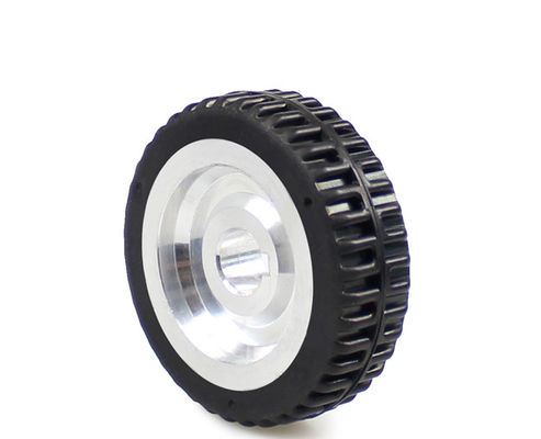 Intelligent robot tire AGV drive wheel rubber coated walking wheel 3-inch aluminum alloy foot wheel 80 * 25mm
