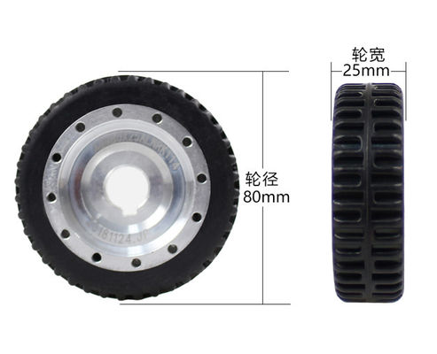 Intelligent robot tire AGV drive wheel rubber coated walking wheel 3-inch aluminum alloy foot wheel 80 * 25mm