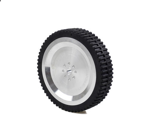 AGV drive wheel eight hole flange aluminum alloy wheel hub 5.5-inch intelligent rubber coated wheel 150 * 35mm