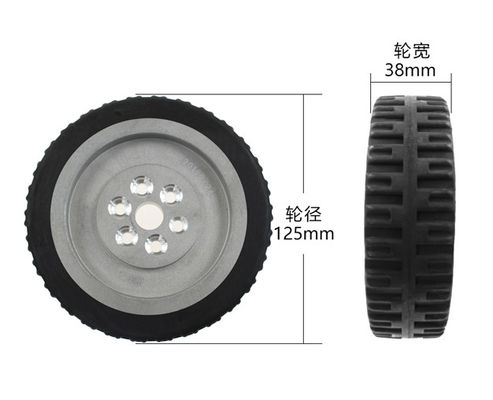AGV drive wheel flange wheel hub follower wheel 5-inch active wheel robot rubber wheel 125 * 38mm