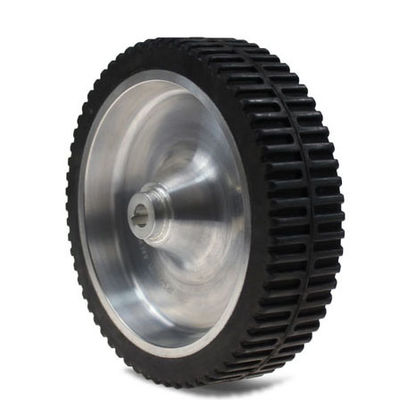 AGV Drive Wheel Intelligent Robot Tire 6-inch Keyway Aluminum Core Wheel Hub Rubber Silent Caster 150 * 40mm
