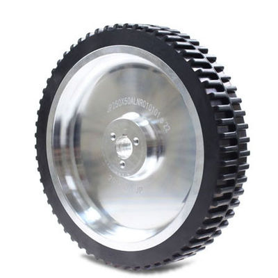 AGV rubber drive wheel 10 inch robot silent wheel aluminum alloy wheel hub flange keyway caster 250 * 50