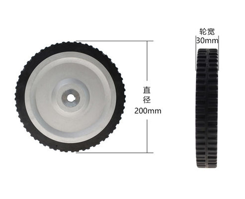 Aluminum core keyway caster, non-standard customized rubber wheel, 8-inch AGV drive wheel, robot active wheel, 200 * 30mm