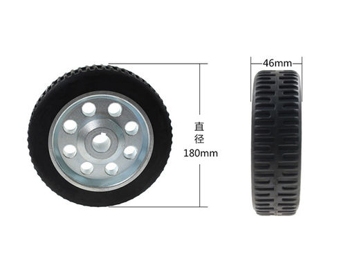 Aluminum core patterned rubber AGV robot, medical equipment drive wheel, equipment walking active wheel, 180 * 46mm