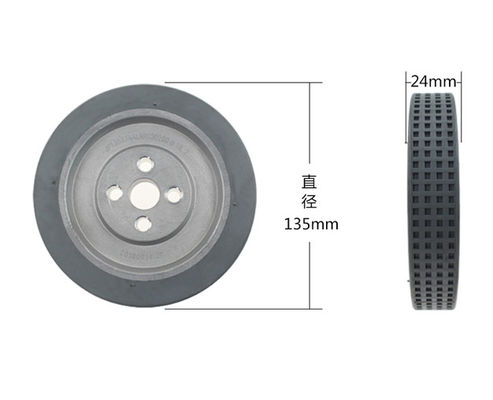 Lightweight aluminum core rubber wheel AGV drive wheel intelligent robot equipment caster walking active wheel 135 * 24mm