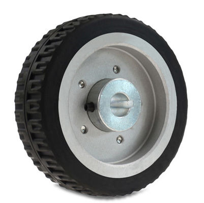 5-inch robot walking wheel keyway rubber belt pattern AGV driving wheel intelligent device active wheel 125 * 38mm