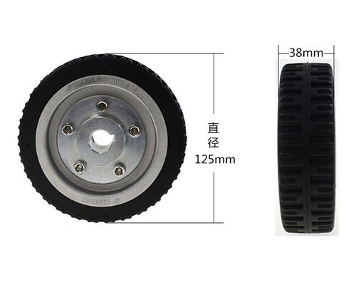 5-inch robot walking wheel keyway rubber belt pattern AGV driving wheel intelligent device active wheel 125 * 38mm