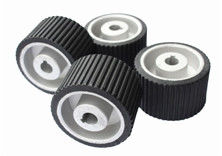 80 * 50mm steel core textured rubber wheel AGV drive wheel robot medical equipment wheel walking active wheel