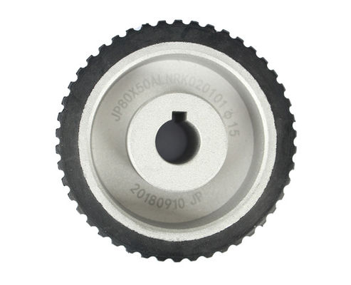 80 * 50mm steel core textured rubber wheel AGV drive wheel robot medical equipment wheel walking active wheel