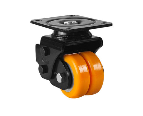 2.5-inch aluminum core polyurethane PU double wheel shock-absorbing wheel AGV robot special universal wheel-JQR25310-95A