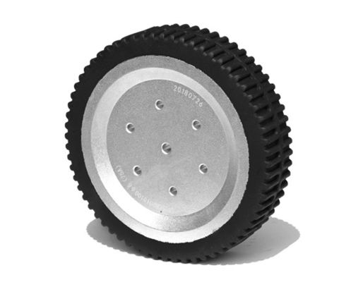 150 * 35 steel core textured rubber AGV robot medical equipment driving wheel equipment instrument walking wheel AGV non-standard driving wheel