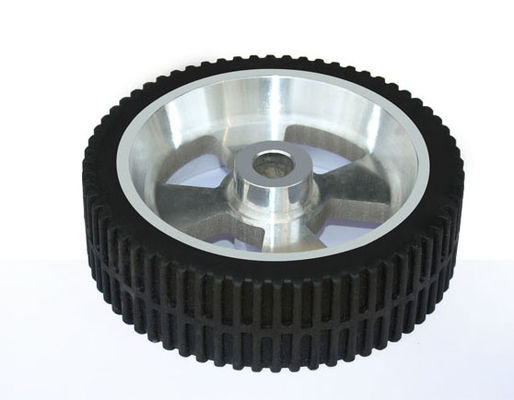 150 * 45mm Aluminum Core Texture Rubber AGV Robot Medical Equipment Drive Wheel Equipment Instrument Walking Wheel AGV Non standard Active Wheel