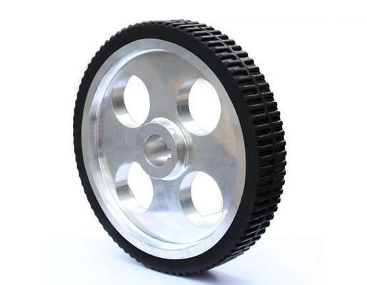 206 * 35mm aluminum core textured rubber AGV robot medical equipment driving wheel equipment instrument walking wheel AGV non-standard driving wheel