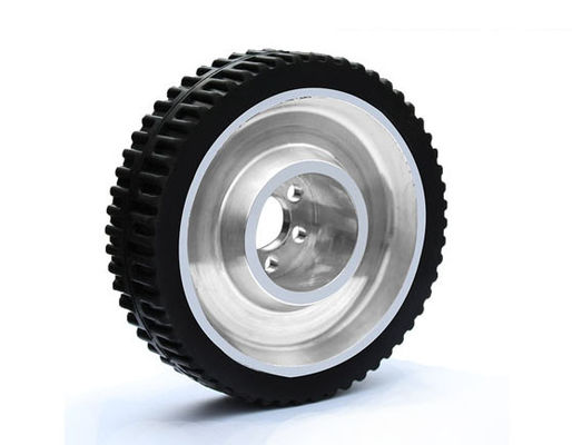 120 * 30mm aluminum core textured rubber AGV robot medical equipment driving wheel equipment instrument walking wheel AGV non-standard driving wheel