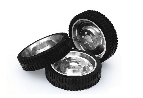 120 * 30mm aluminum core textured rubber AGV robot medical equipment driving wheel equipment instrument walking wheel AGV non-standard driving wheel