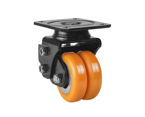 3-inch aluminum core polyurethane PU double wheel shock-absorbing wheel AGV robot special universal wheel JQR25310