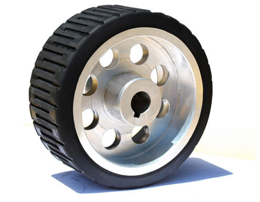 120 * 50mm aluminum core textured rubber AGV robot medical equipment driving wheel equipment instrument walking wheel AGV non-standard driving wheel