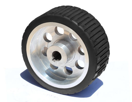 120 * 50mm aluminum core textured rubber AGV robot medical equipment driving wheel equipment instrument walking wheel AGV non-standard driving wheel
