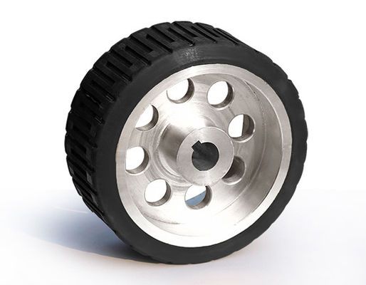 120 * 50mm aluminum core textured rubber AGV robot medical equipment driving wheel equipment instrument walking wheel AGV non-standard driving wheel