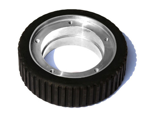 125 * 38 Aluminum Core Texture Rubber AGV Robot Medical Equipment Drive Wheel Equipment Instrument Walking Wheel AGV Non standard Active Wheel