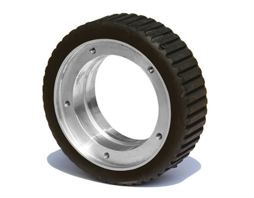 125 * 38 Aluminum Core Texture Rubber AGV Robot Medical Equipment Drive Wheel Equipment Instrument Walking Wheel AGV Non standard Active Wheel
